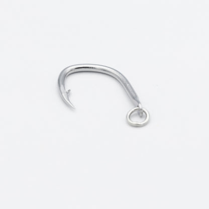 2.4寸(3.0mm) クエ釣先長 振ナシ リング付 ステンレス製 (5本入り)
